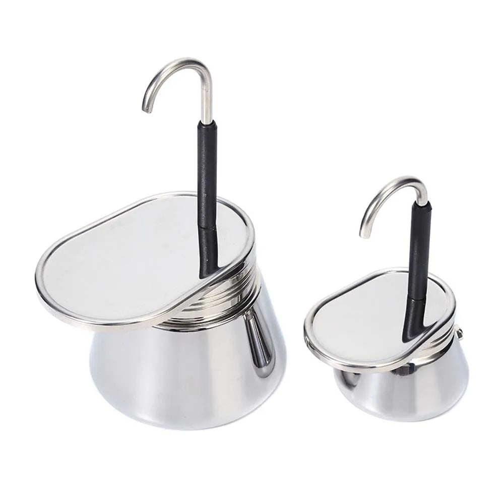 1 Cup Italian Moka Pot Espresso Maker Stainless Steel for Stovetop Home And Camping Use