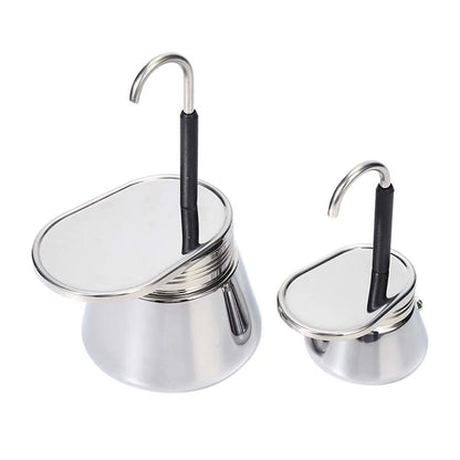 1 Cup Italian Moka Pot Espresso Maker Stainless Steel for Stovetop Home And Camping Use