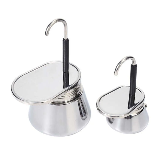 1 Cup Italian Moka Pot Espresso Maker Stainless Steel for Stovetop Home And Camping Use