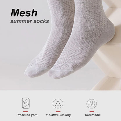 12Pairs Bamboo Fiber Socks Men Casual Business Mesh Breatheable Anti-Bacterial Comfortable High Quality Sock Male Size EU38-45