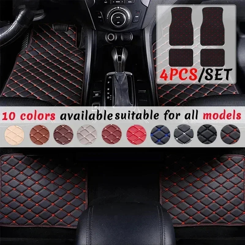 Universal Size Artificial Leather Car Floor Mats for OPEL Astra K Insignia Zafira Antara CORSA Vectra B Mokka Car Accessories