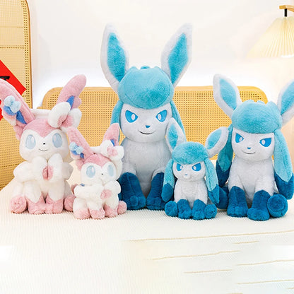 40-80cm Sylveon Glaceon Pokemon Plush Toys Stuffed Doll Cartoon Pokémon Plushie Anime Eevee Pillow Xmas Birthday Gift for Kids