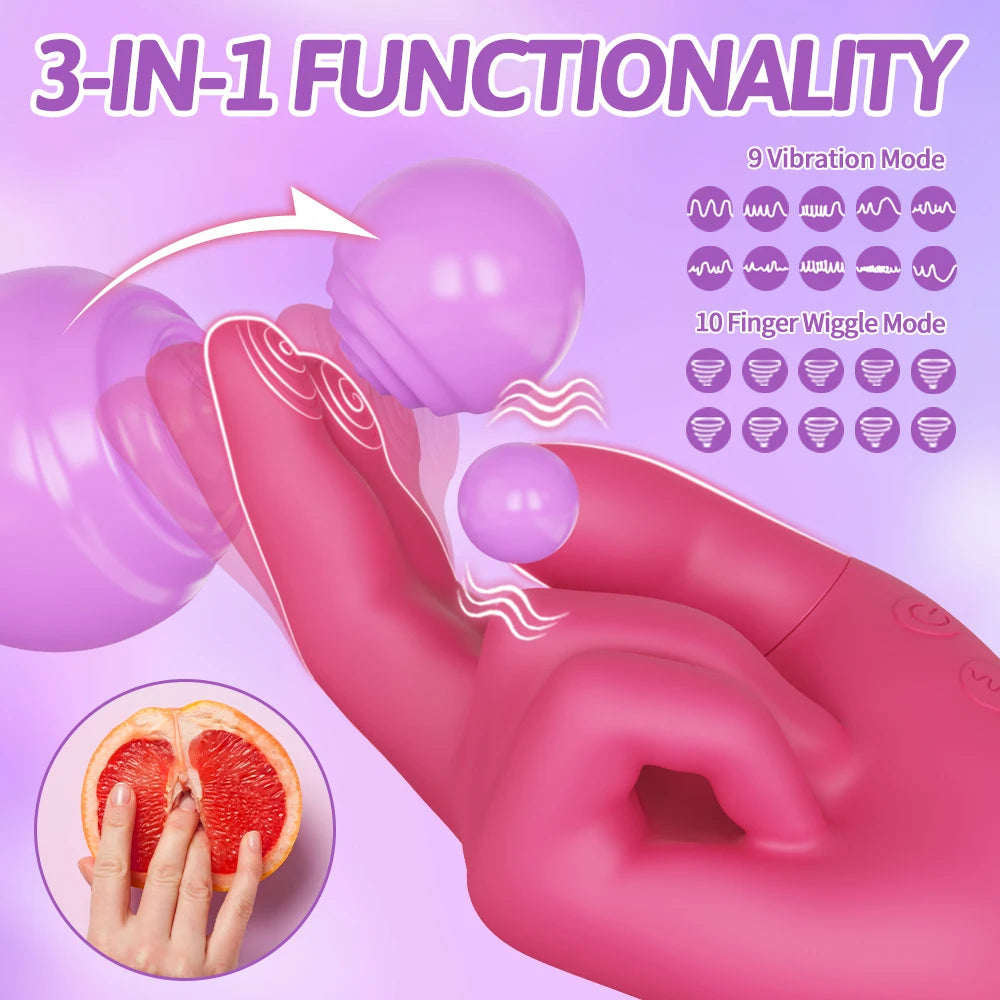 Heating Vibrators Wiggle Finger Vibrator for Women Sex Toys G-Spot Vagina Vibrator Female Masturbator Clitoris Clit Stimulator