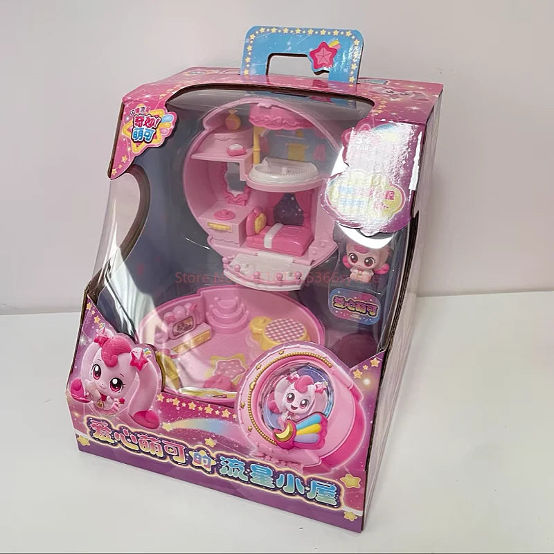 Catch！Teenieping Anime Figure Season 6 Sparkling Meteor Aurora Meteor Hut Set  Magic Sweetheart Figurine Collection Toys Gifts