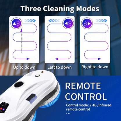 DIVEDEER Intelligent water spray window cleaner with automatic water spray function anti-fall magnetic glass home smart cleaner