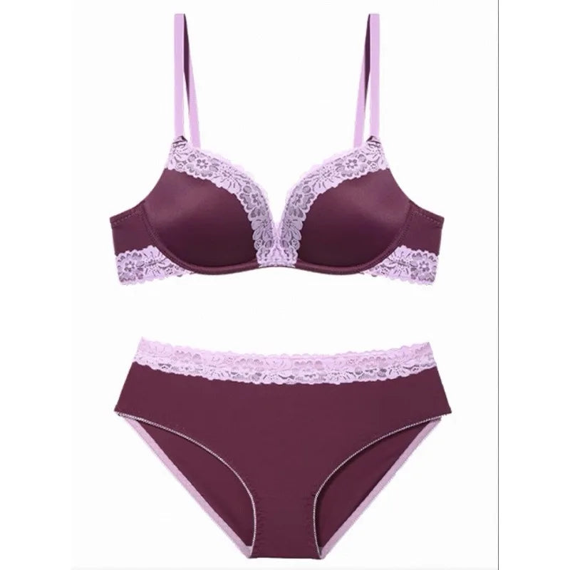 Ladies Comfort Gathering Wireless Bra A To C Cups, Soft Lace Alluring Style, Natural Bust Enhancement for Petite Figures, S-XL