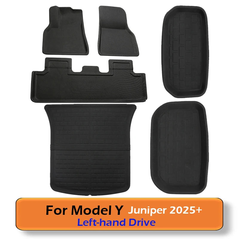 XPE Floor Mats Cargo Liner for Tesla Model Y Juniper / Launch 2025 2026 All Weather Anti Slip Waterproof Floor Liner Boot Mats