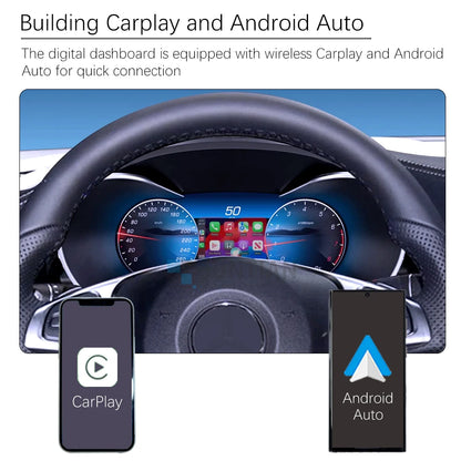 LCD Digital Dashboard For Mercedes Benz C/GLC V205 W205/X253 2015-2020 NTG 5.0 5.5 Instrument Paneel Cockpit with Carplay