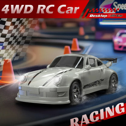 New 4WD 2.4GHZ RC Simulation Mini Drift Car Palm Racing Model Desk Toys 1/64 Scale Remote Control Car Gift for Children Boys.