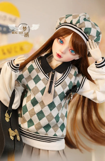 Menghan Bjd Doll Ball Jointed Doll One Third Scale Realistic Fashion Clothes Collectible Handmade Art For Adult Collectors