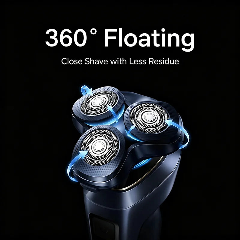 Mijia Electric Shaver Pro 360° Floating Head Dual Ring Lock Smart Color Display IPX8 Wet & Dry USB-C Long Battery Razor