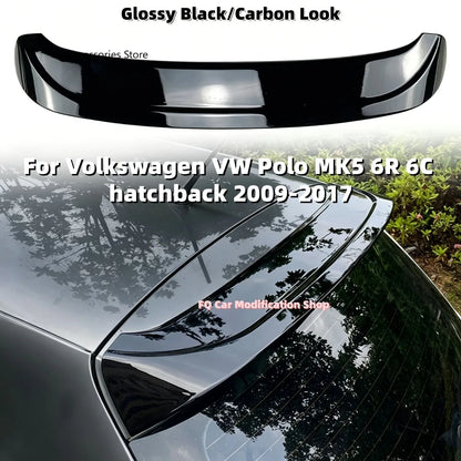 For VW Polo MK5 6R 6C hatchback 2009-2017 Rear Roof Spoilers Wing Car Rear Tail Trunk Spoiler Lip Accessories