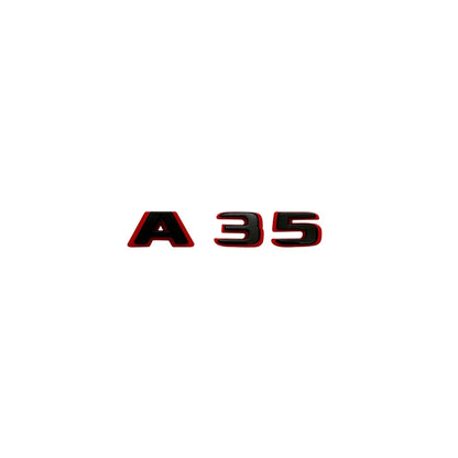 2024 New style Two tone Letters A35 A45 A45S Turbo 4matic Emblem for W177 W176 Car Fender Trunk Rear Logo Sticker
