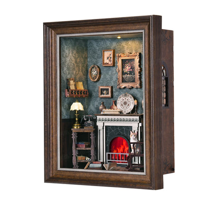 Book Nook Kit Tailor's Shop DIY 3D Wooden Puzzle Dollhouse Photo Frame Ornament Model Bookend Building Home Decoration