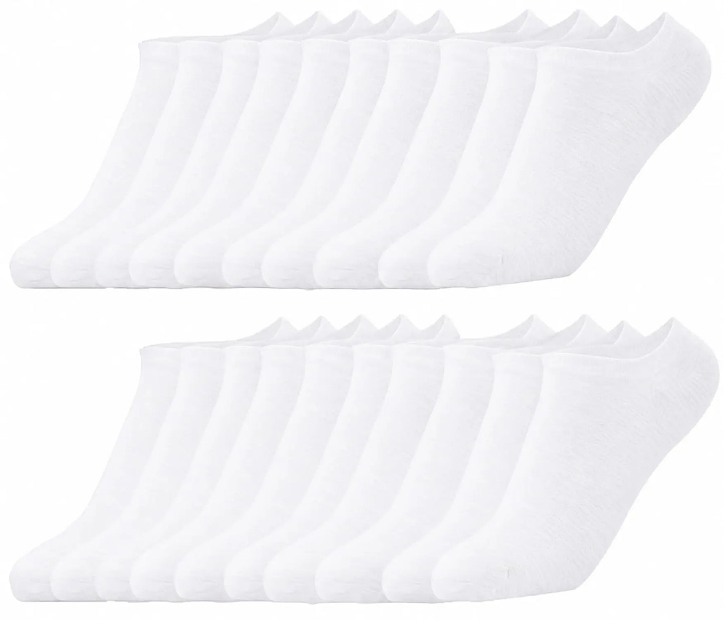 10/20 Pairs Womens and Mens Non Slip Ankle Socks Low Cut Invisible Liner Ankle Socks Cotton Breathable No-Show Sport Socks