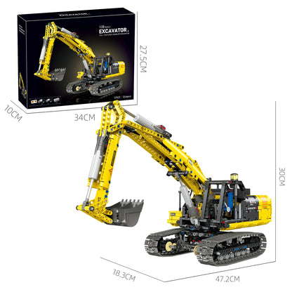 1:20 RC Excavator Building Blocks Remote Control Construction Vehicle Engineering Machinery STEM Toy Gift for Boys Adults
