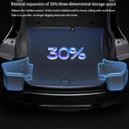 For Tesla Model Y Juniper 2025 TPE Rear Trunk Left Right Side Storage Box Tail Boot Organizer Partition Decoration Accessories