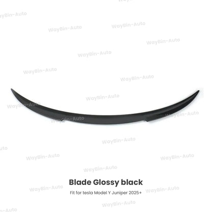 Matte Black  Rear Trunk Spoiler for Tesla Model Y Juniper 2025 - Easy Install Carbon Fiber Trim Blade Wing Body Kit Auto Tuning