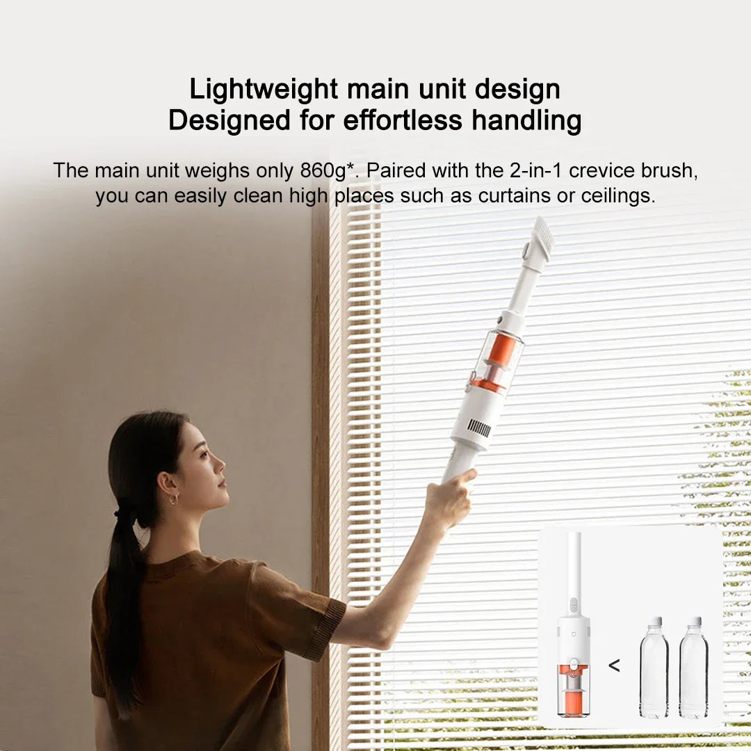 MIJIA Lightweight Vacuum Cleaner 22,000Pa Suction, 2 Cleaning Mode,Washable Accessories,Type-C 40min Run, Chinese Version