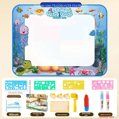 Magic Water Canvas with Pens Reusable Magic Water Drawing Mat for Children Educational Toys for Kids Christmas Gift