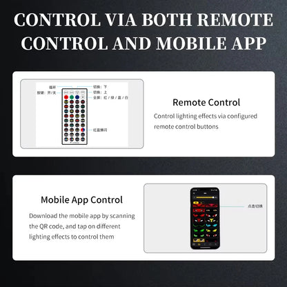 APP Remote Control Truck Devil Eye LED Pixel Panel Light 12-24V DIY Custom Text Lighting Scrolling Foldable For Board Windshield