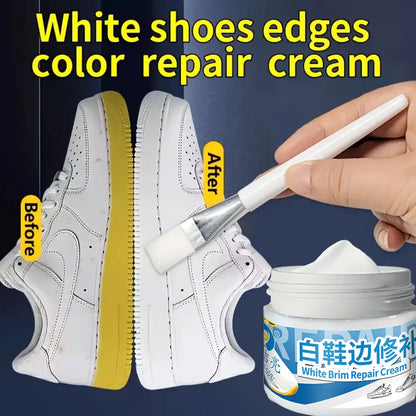 New White Shoe Edge Restorer 50g Professional Shoe Repair Cream for Sneakers Boots Leather Simple Peration Easy Apply Color Fix