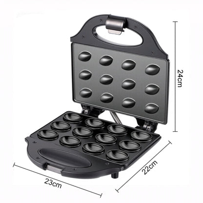 Electric 12-Hole Walnut Cake Waffle Maker with Nuts Kitchen Biscuit Maker for Baking Business - Non-Stick Surface