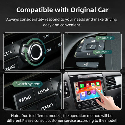Wireless CarPlay Retrofit Box For Volkswagen Touareg RNS850 2011-2017 8 Inch Android Auto For Apple CarPlay Vw Navigation Mirror