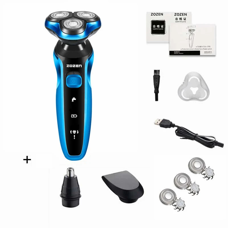 ZOZEN Men Electric Shaver Rechargeable Electric Razor Men Women Body Hair Cutting Shaving Machine Beard Trimmer Wet-Dry Use