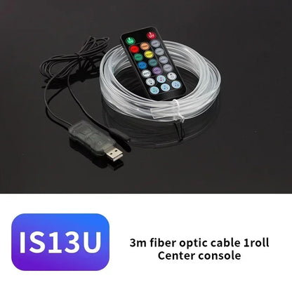 Car Environment Wire LED USB Flexible Neon Interior Lights Assembly RGB For Automotive Decoration Lighting 3M Hidden APP