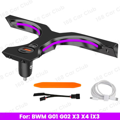 11 Colour Ambient Light For BMW X3 X4 iX3 G01 G02 X3M X4M Car Cup Holder Lights Decoration Refit Accessory Water Cup Lamp Indoor