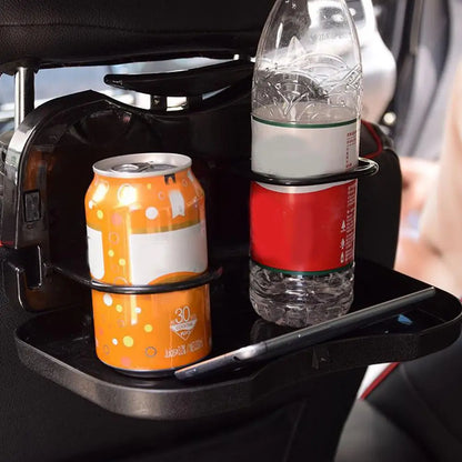 Car Mini Desk Handle Table Seat Back Holder Folding Meal Tray Drink Cup Coffee Stand Storage Case Off Road 4x4 Auto Accessories