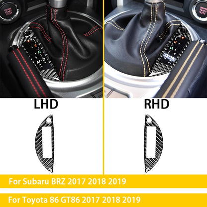 For Subaru BRZ Toyota 86 GT86 2017 2018 2019 Carbon Fiber Car Accessories Gear Shift Cup Holder Air Conditioning Trim Sticker