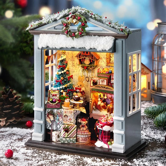 Miniature Dollhouse Set 3D Puzzle Assembly Model DIY Handmade Sets Bedroom Decoration Crafts Toys For Christmas Birthday Gifts