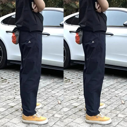 Quick Dry Straight Leg Thin Work Trousers for Men Summer Outdoor Hiking Mountain Climbing Windproof Pants Casual Fashion