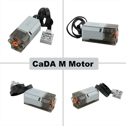 CaDA Technical-Compatible L Motor Upgrade Kit with Remote Controller for Building Blocks Car Model DIY Projects