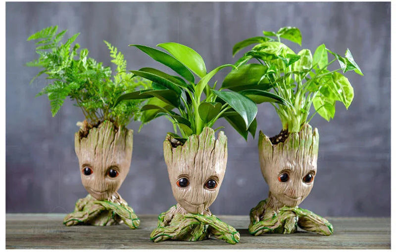 Groot Flower Home Decoration Vases Multifunction Groot Flower Pot Ornaments Arrangement Action Character Figurine Pen Holder