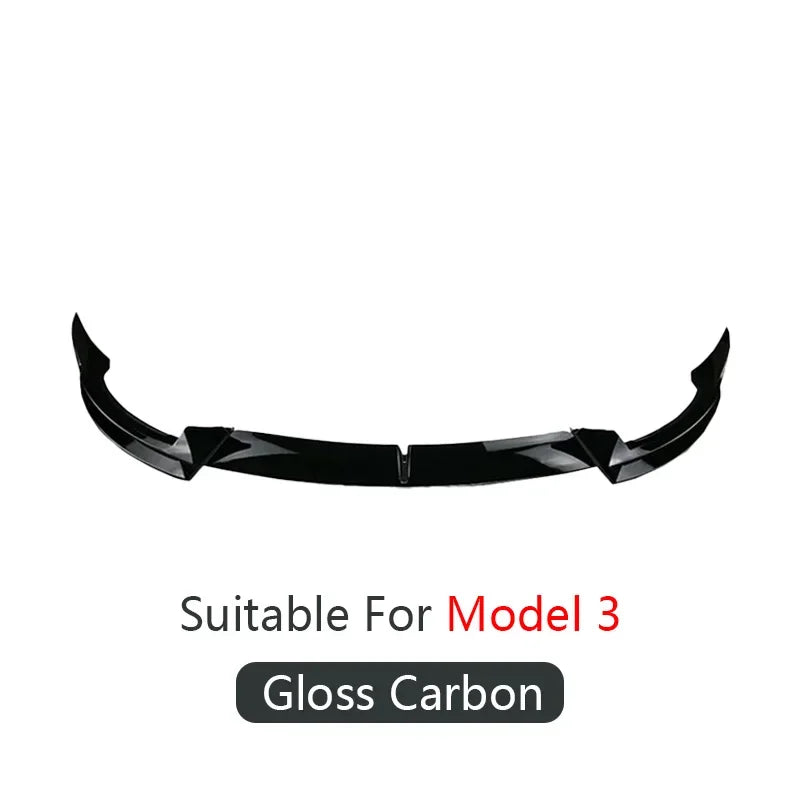 For Tesla Highland Model 3 Y 2016-2024 Front Lip Sport Bumper Spoiler Gloss Carbon Print Rear Spoiler Rear Wing Body Kits Bumper