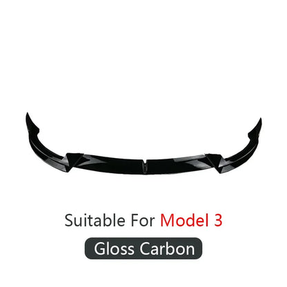 For Tesla Highland Model 3 Y 2016-2024 Front Lip Sport Bumper Spoiler Gloss Carbon Print Rear Spoiler Rear Wing Body Kits Bumper