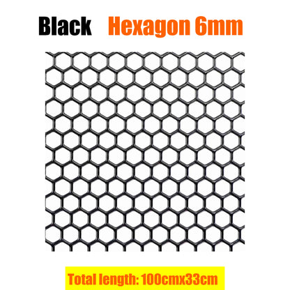 100x33cm Aluminium Racing Car Bumper Grille Grill Mesh Net Vent BlackTuning Universal Protector Caravan Camper Home Garden