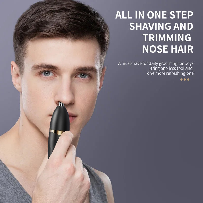 Men's three in one multifunctional hair clipper, eyebrow trimmer, private area beard and nose hair trimmer, Type-C USB charging,