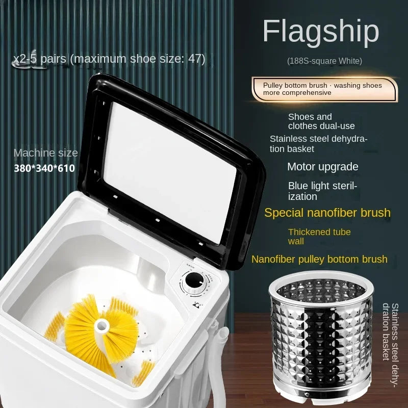 220V shoe washing machine, household small fully automatic shoe brushing machine, integrated with washing and stripping AG
