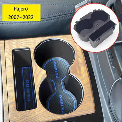 With USB water cup holder for V73 V75 V77 Mitsubishi Pajero 3 console box cup holder shogun Montero interior