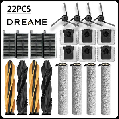 Dreame Aqua 10 roller/Aqua 10 Pro roller/Aqua 10 Ultra roller accessories:main brush,side brush,filter,dust collection bag