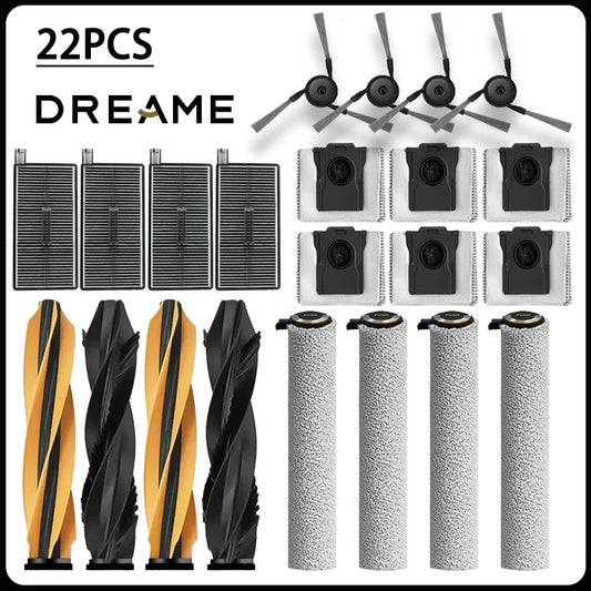 Dreame Aqua 10 roller/Aqua 10 Pro roller/Aqua 10 Ultra roller accessories:main brush,side brush,filter,dust collection bag