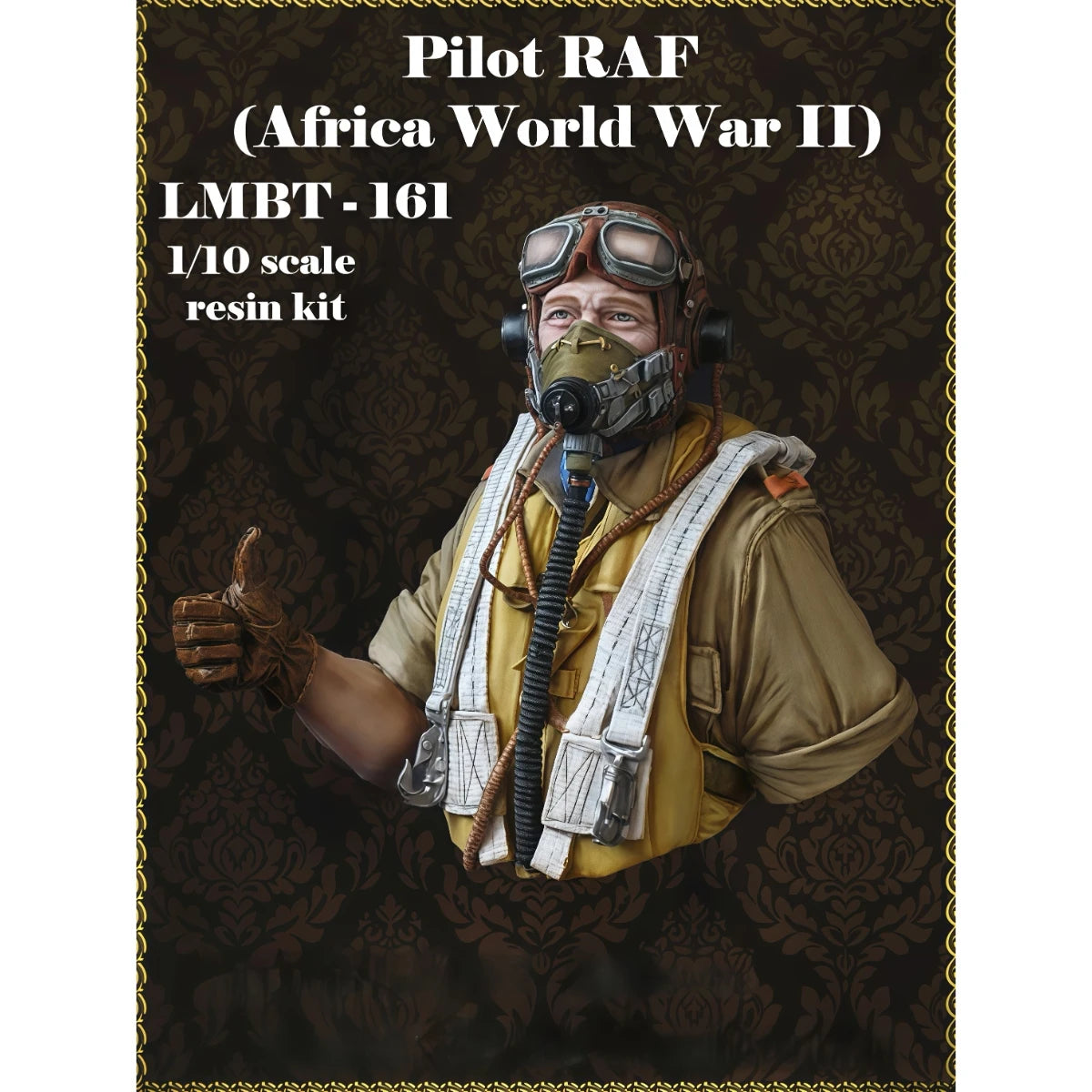 1/10 scale resin unpainted model kit, bust of a British Royal Air Force pilot, unassembled and unpainted GK