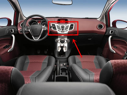 For Ford Fiesta 2009-2013 2011 2012 2013 Center Control CD Player Panel Frame Trim Cover Sticker
