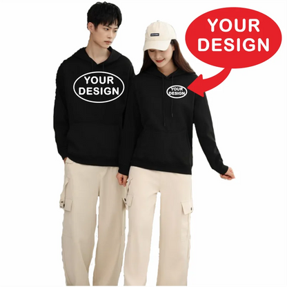 Customized Printed Men's And Women's Hoodies Loose Casual Fashion Long Sleeved Pullovers Embroidered LOGO Street Sports Shirts