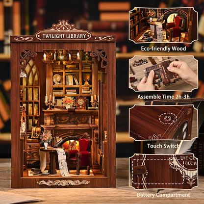 Wooden Miniatures Doll House Figurines 3D Puzzle Doll House Kit Assembly Model Building Room With Furniture For Christmas Gifts