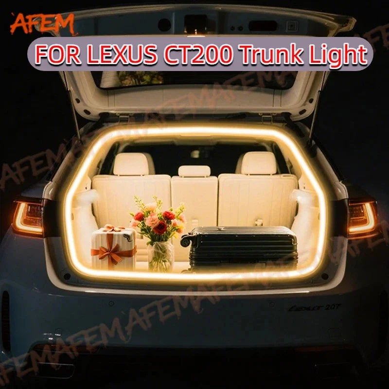 FOR 11-22 LEXUS CT200 Trunk Light Modification light Atmosphere lights White warm white Rear Trunk LED Light Bar